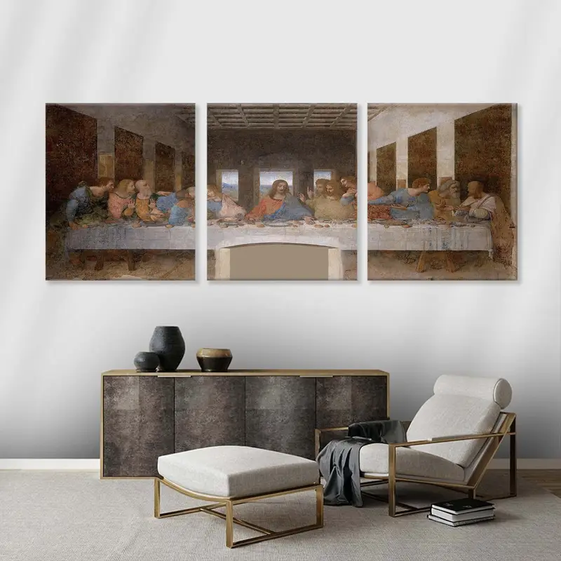 Leonardo Da Vinci, The Last Supper, Canvas Art, Famous Table, Classical Wall Art, Last Dinner Wall Art, Living Room Wall Art, Da Vinci Print - 3