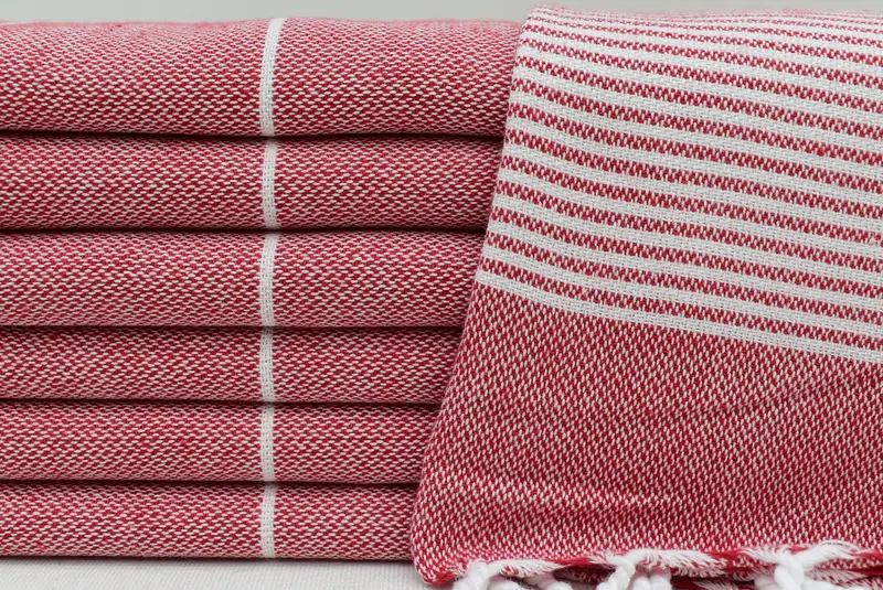 Personalized Kitchen Towel, Best Friend Christmas Gift, Personalized Gifts, Wedding Favors, 40x24 Cotton Striped Towel, Monogrammed Turkish Towel - 1