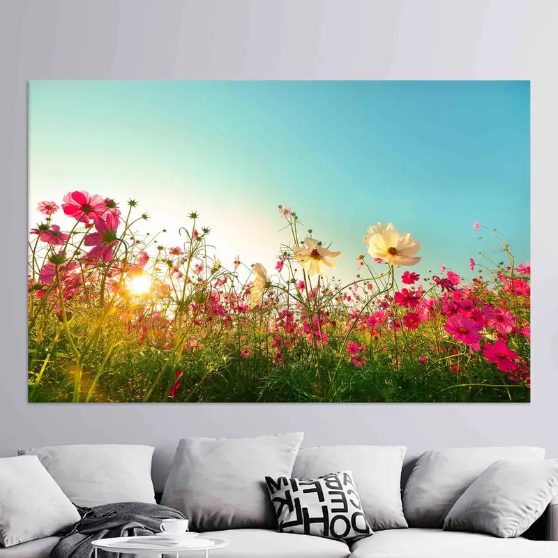 Spring Canvas: Elegant Pink Flowers in Nature View