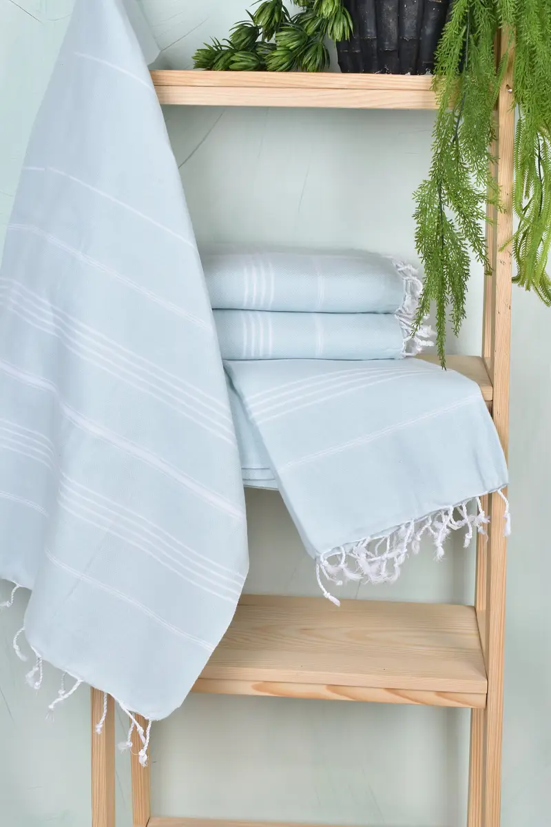 Organic Beach Towel, Cotton towel, Bridesmaid Favors, Bachelorette Party Gift, Luxury towel, Turkish Bath Towel Set, 70x40 Cotton Striped Towel - 6