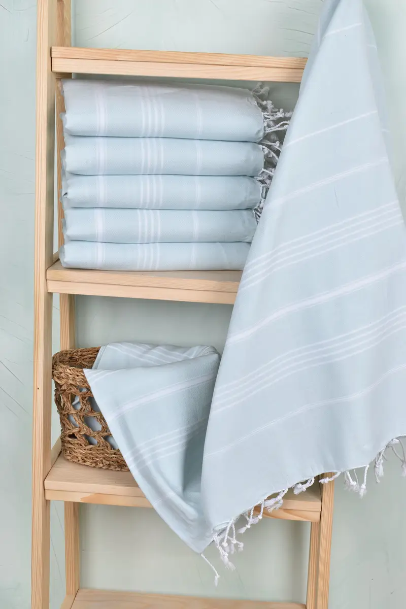 Organic Beach Towel, Cotton towel, Bridesmaid Favors, Bachelorette Party Gift, Luxury towel, Turkish Bath Towel Set, 70x40 Cotton Striped Towel - 3
