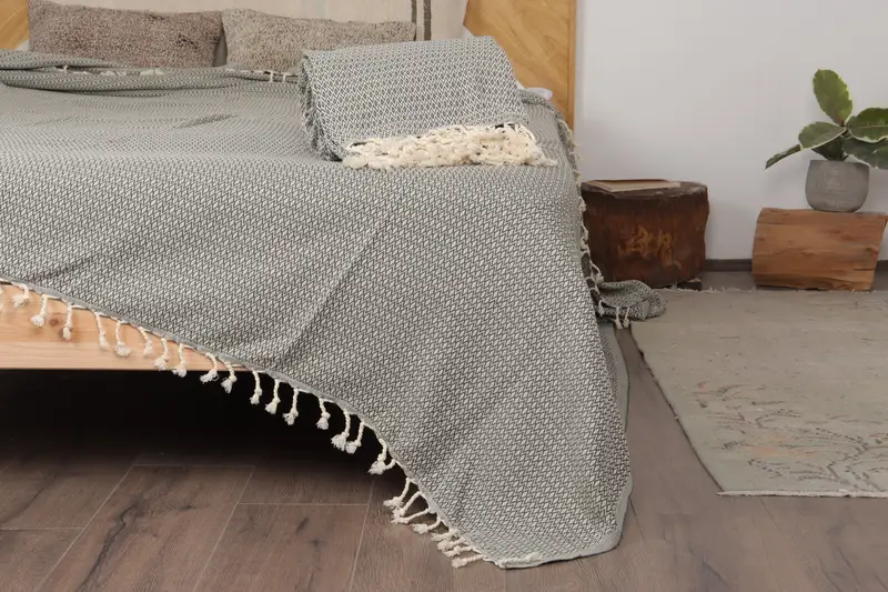 96x80 Cotton Diamond Towel, Boho Throw Blankets, Bedspread, Quenn Bedspread, Bachelorette Party Favors, Organic Beach Blanket, Turkish Blanket Throw - 7