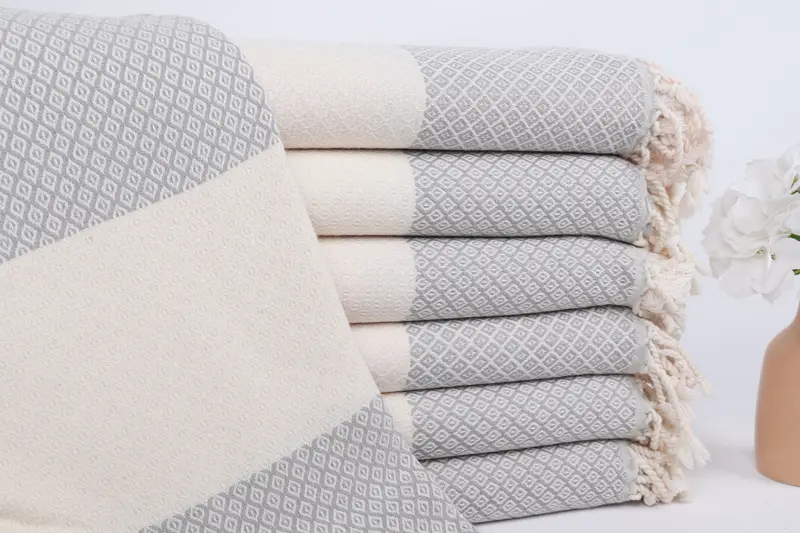 Turkish Towel Beach, 70x36 Linen Diamond Towel, Hammam Towel USA, Personalized Bridesmaid Gift, Wedding Gift Ideas, Peshtemal Towel, Luxury towel - 1