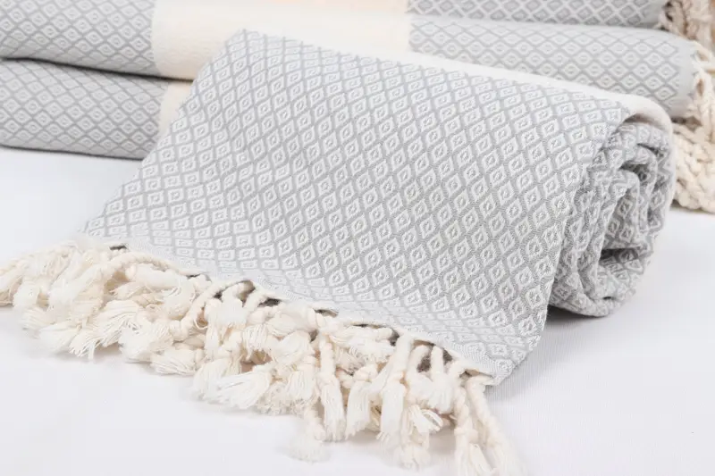 Turkish Towel Beach, 70x36 Linen Diamond Towel, Hammam Towel USA, Personalized Bridesmaid Gift, Wedding Gift Ideas, Peshtemal Towel, Luxury towel - 4
