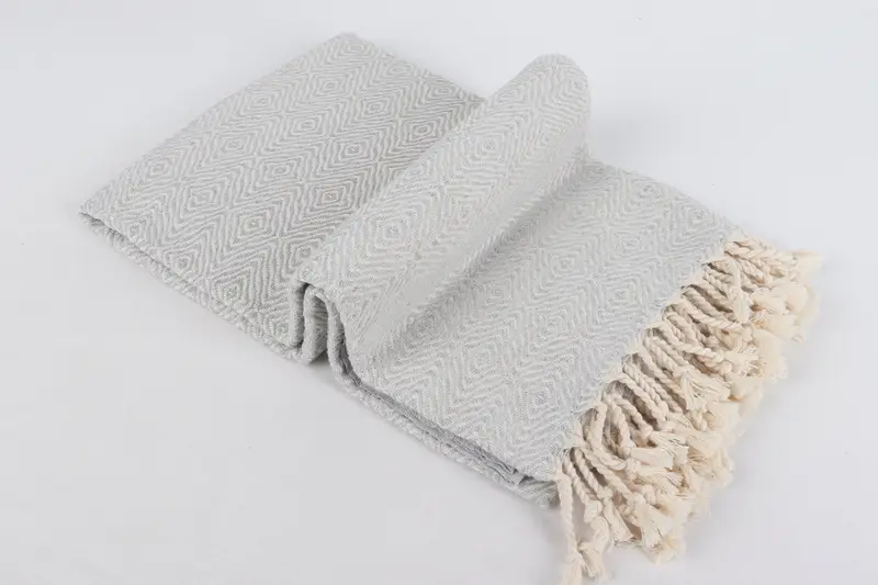 Memorial Gift, Unique Wedding Gift, Bachelorette Party Gift, Custom Beach Towel, Cotton towel, 70x40 Cotton Zigzag Diamond Towel, Gym Towel - 6