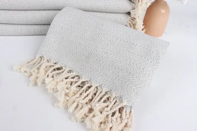 Memorial Gift, Unique Wedding Gift, Bachelorette Party Gift, Custom Beach Towel, Cotton towel, 70x40 Cotton Zigzag Diamond Towel, Gym Towel - 4