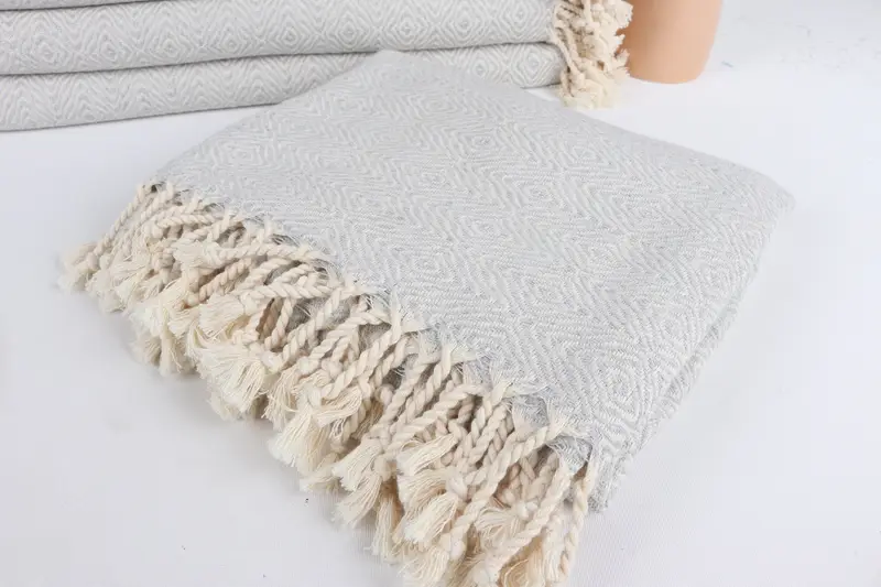 Memorial Gift, Unique Wedding Gift, Bachelorette Party Gift, Custom Beach Towel, Cotton towel, 70x40 Cotton Zigzag Diamond Towel, Gym Towel - 5