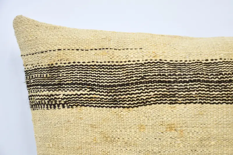 Pillow Cover, Bolster Throw Pillow Case, Square Throw Pillow Cover, 32x32 Beige Pillow Sham, Gift Pillow, Turkish Kilim Pillow, Antique Pillows - 2