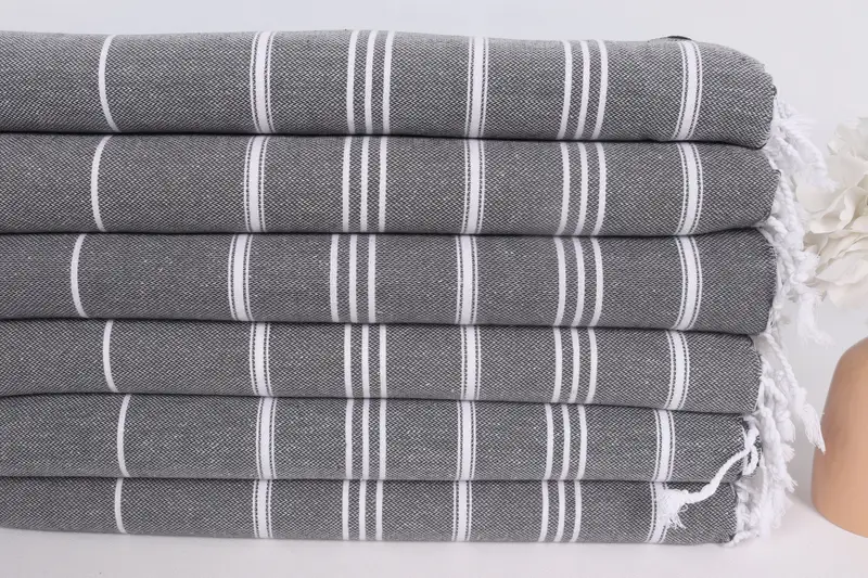 40x24 Cotton Striped Towel, Kitchen Towel, Bathroom Towels, Beach Bachelorette Party Decorations, Custom Hand Towel, Best Friend Gift Ideas - 3