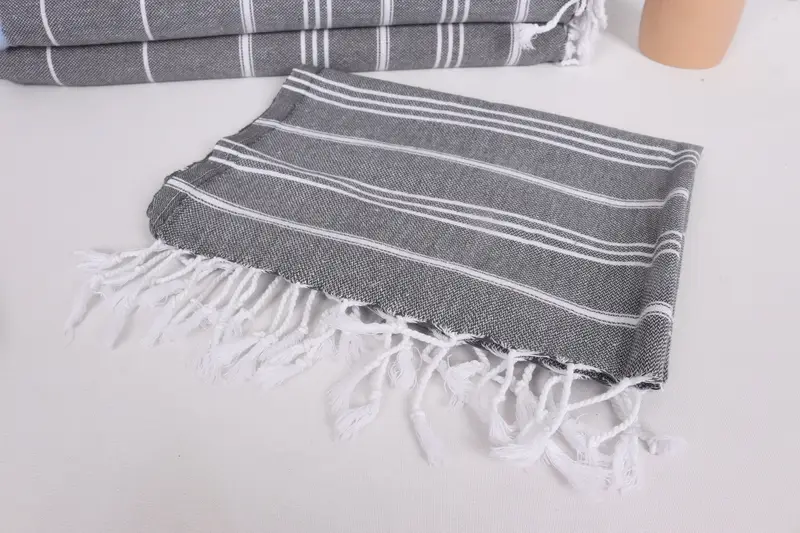 40x24 Cotton Striped Towel, Kitchen Towel, Bathroom Towels, Beach Bachelorette Party Decorations, Custom Hand Towel, Best Friend Gift Ideas - 5