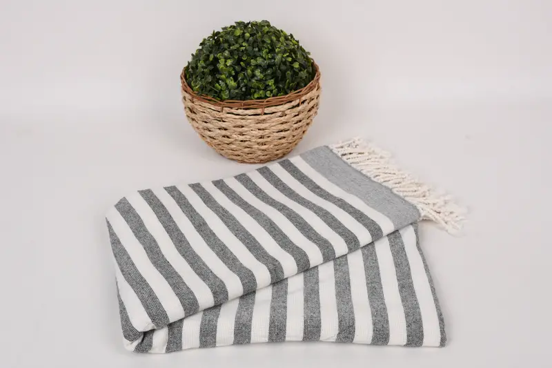 Organic towel, Beach Size Towel, Turkish beach towel, Turkish hand towel, 68x40 Cotton Striped Terry Towel, Turkish Beach Towel Bulk, Family Gift - 4