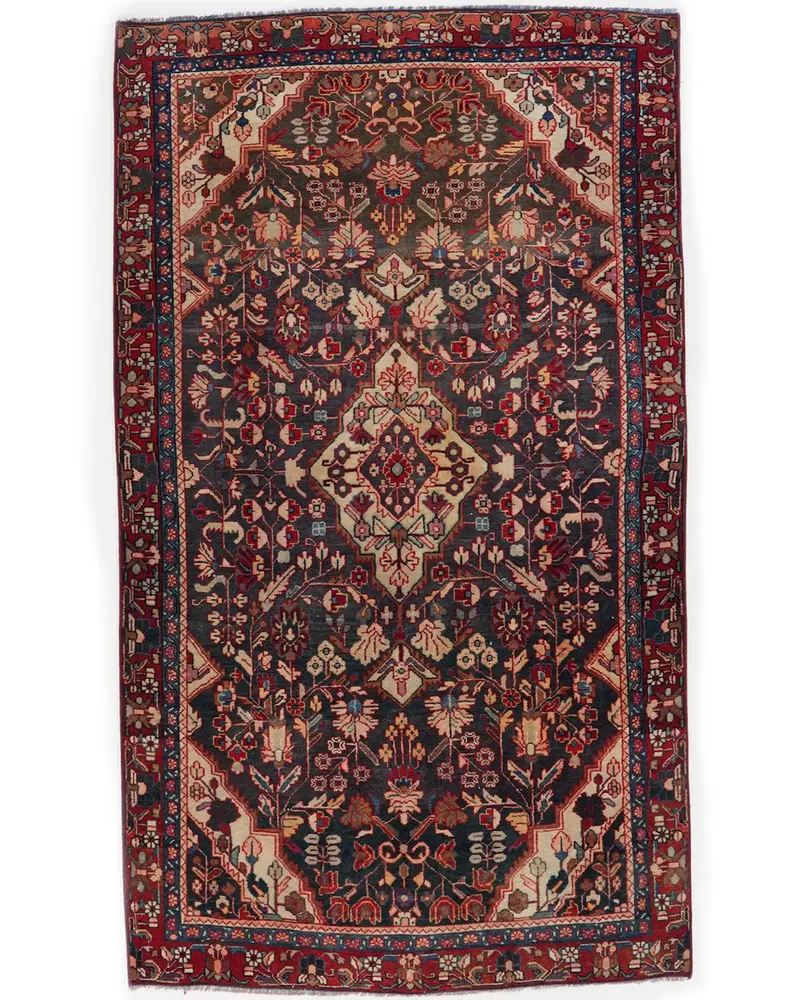 レッドラグ、3.8x6.7フィートソリッドエレガンス