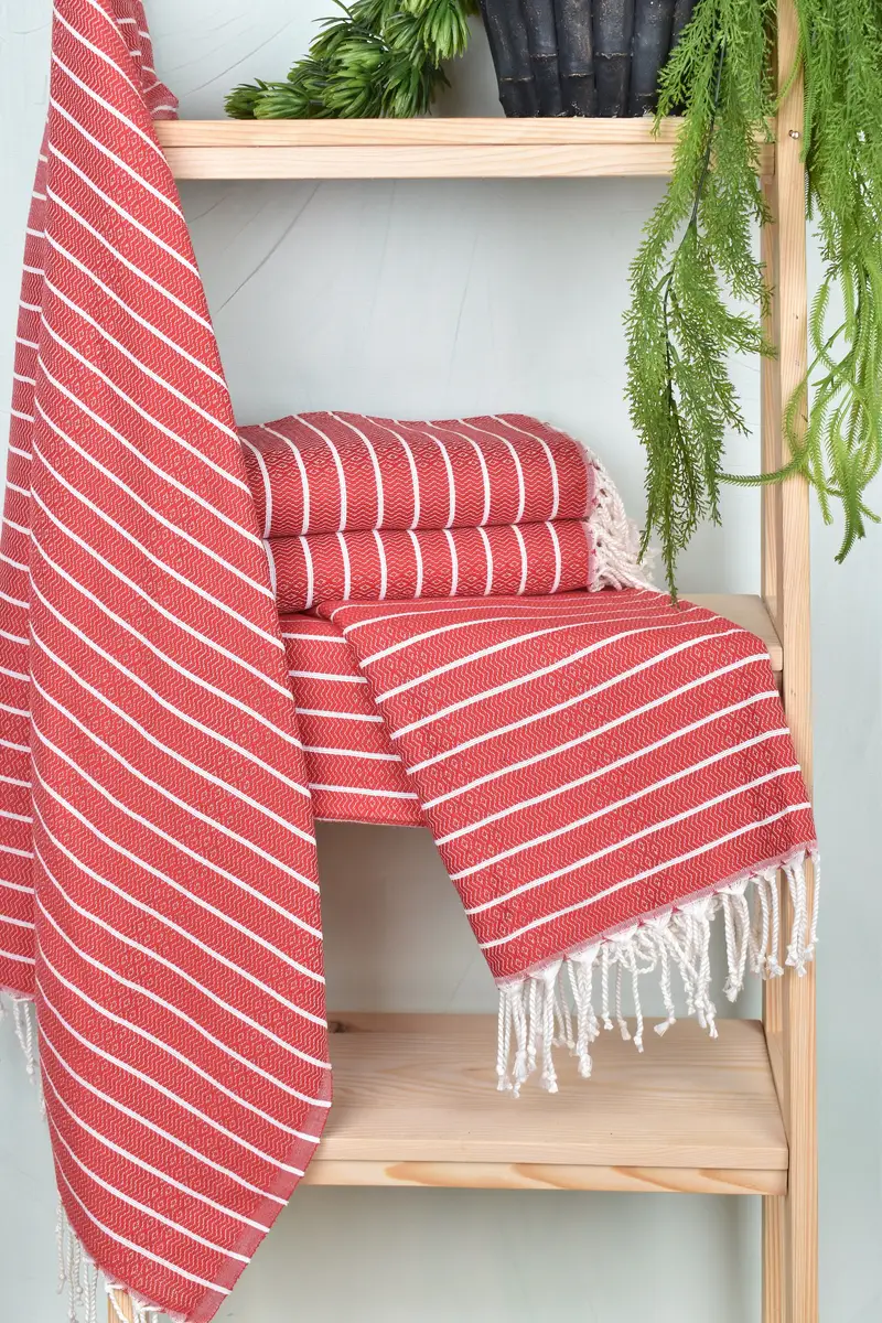 Valentines Gift, Soft towel, Turkish Bath Towel USA, Handmade Turkish Towel, Bridal Shower Gift, Organic Turkish towel, 70x40 Cotton Striped Towel - 6