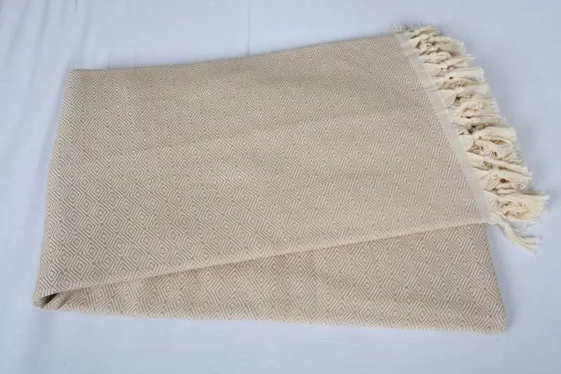 96x80 Cotton Diamond Towel, Personalized Home Gift Wedding, Housewarming Gift, Throw Blanket, Turkish Bedcover, Bedspread, Birthday Gift - 2