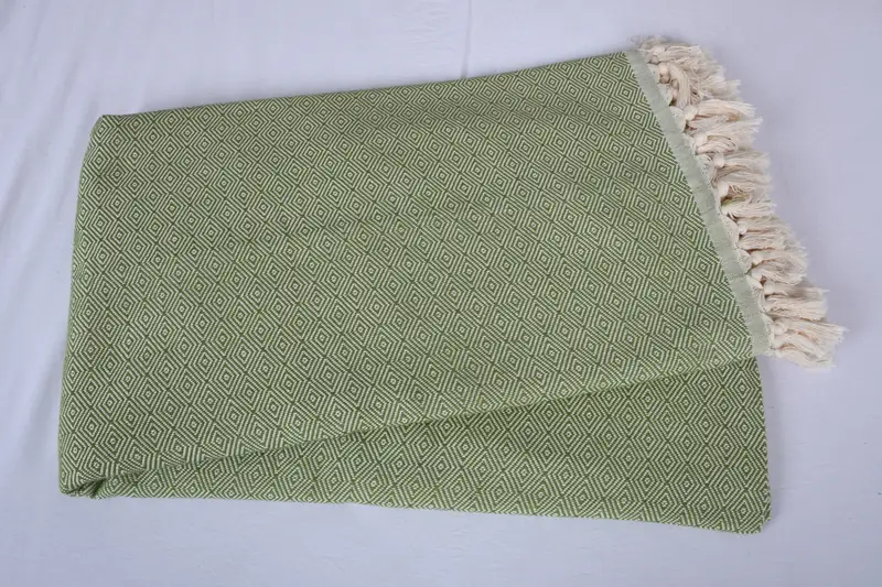96x80 Cotton Diamond Towel, Personalized Home Gift Wedding, Housewarming Gift, Throw Blanket, Turkish Bedcover, Bedspread, Birthday Gift - 5