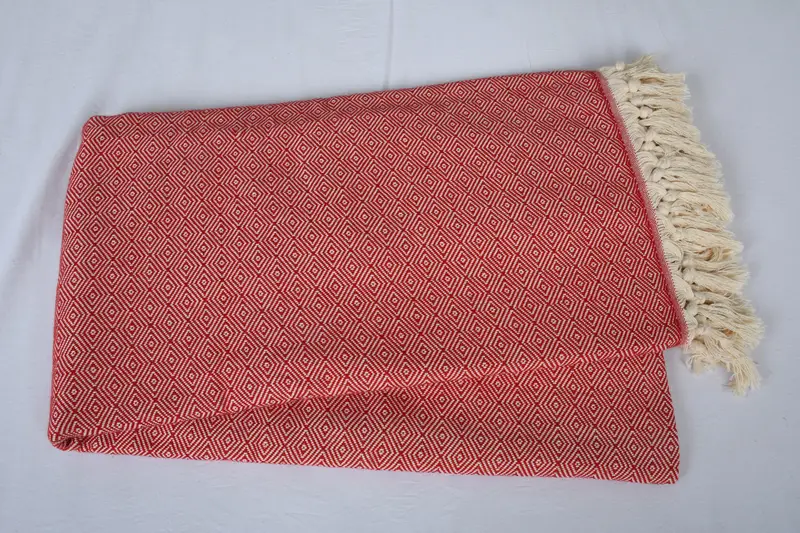 96x80 Cotton Diamond Towel, Personalized Home Gift Wedding, Housewarming Gift, Throw Blanket, Turkish Bedcover, Bedspread, Birthday Gift - 6