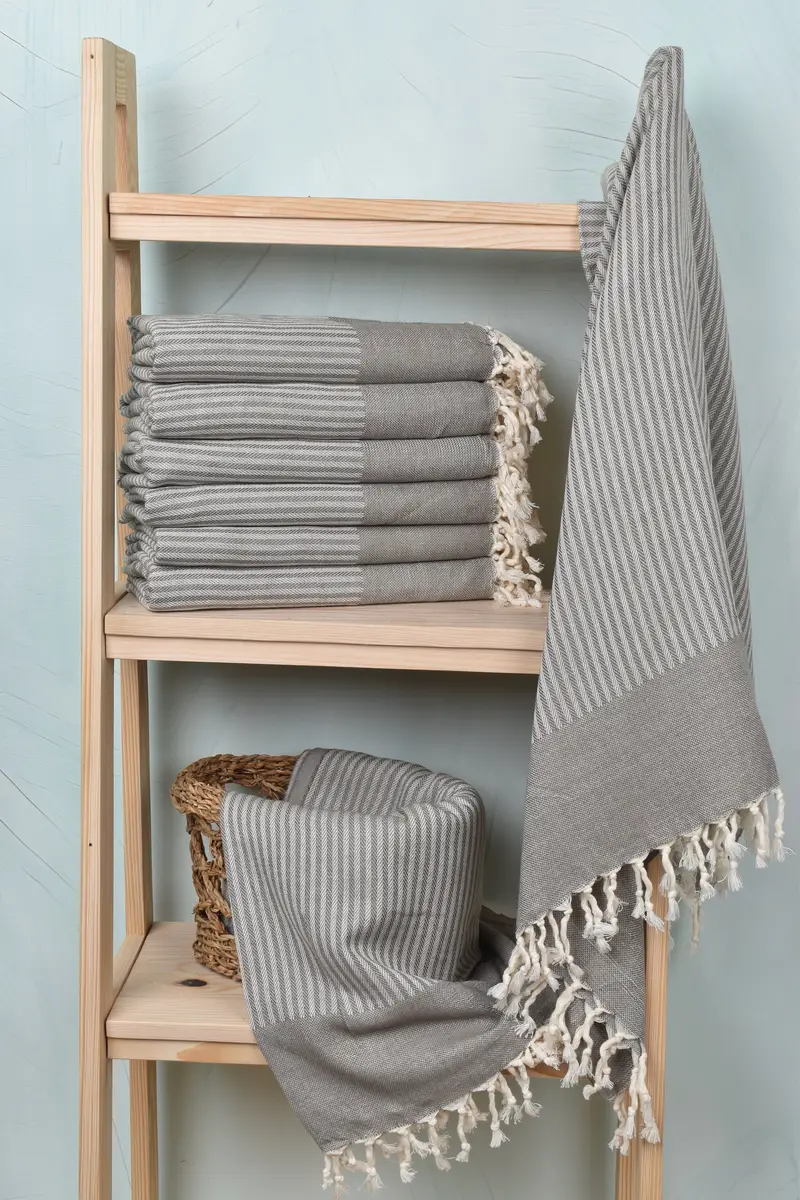 Wedding Gift, Quick-Dry Beach Towel, Turkish bath towel for spa, Bridesmaid Gifts Personalized, 70x40 Cotton Striped Towel, Turkish Towel Beach - 3