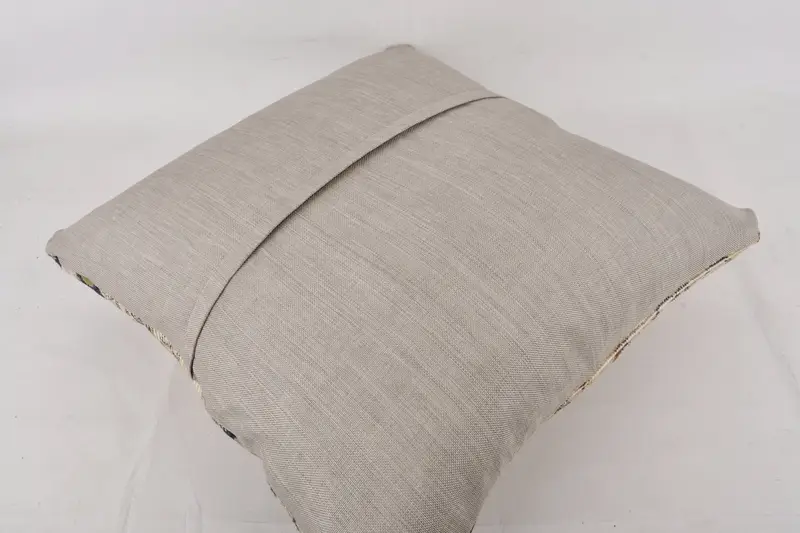 Pastel Cushion Case, 24x24 Beige Cushion, Vintage Kilim Pillow, Pillow Cover, Neutral Throw Cushion, Kilim Pillow Cover, Antique Pillows - 7