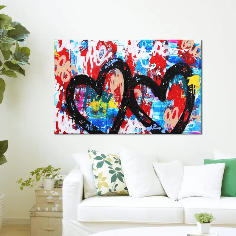 Eleganter Herz-Leinwanddruck: Perfektes Valentinstagsgeschenk