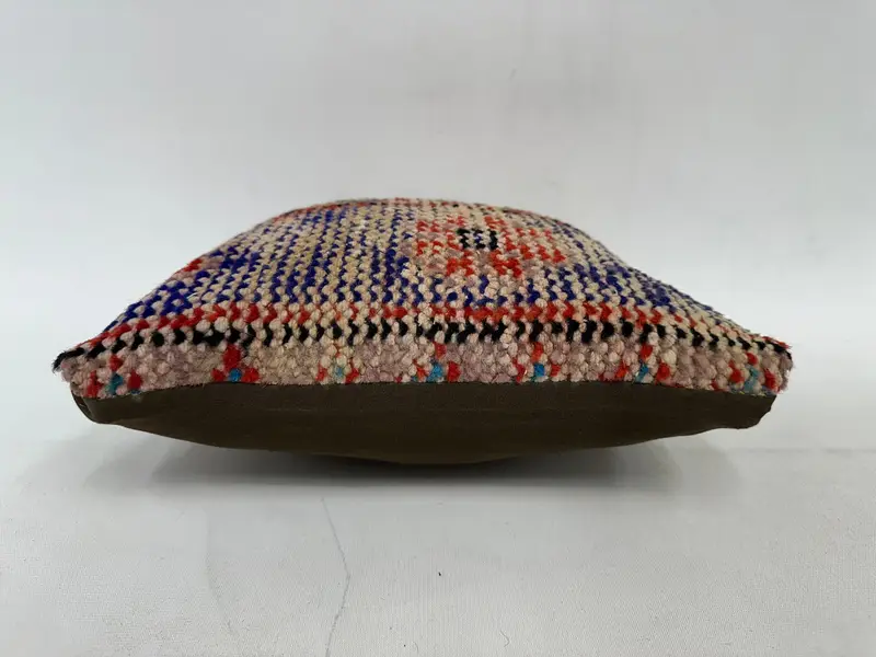 Authentic Pillow Case, Pillow Cover, 12x12 Blue Cushion Cover, Boho Pillow, Shabby Chic Pillow Case, Turkish Kilim Pillow, Home Decor Pillow - 5