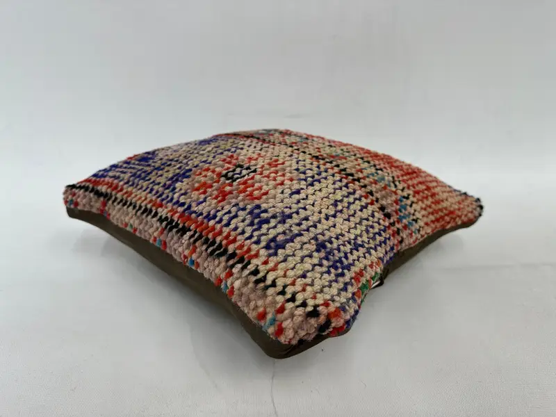 Authentic Pillow Case, Pillow Cover, 12x12 Blue Cushion Cover, Boho Pillow, Shabby Chic Pillow Case, Turkish Kilim Pillow, Home Decor Pillow - 6