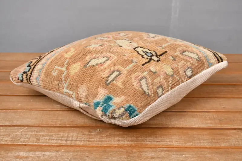 12x12 Brown Pillow, Outdoor Throw Pillow Case, Handmade Kilim Cushion, Throw Kilim Pillow, Oriental Pillow Sham, Cushion Cover, Gift Pillow - 4