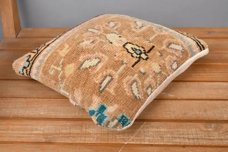 12x12 Brown Pillow, Outdoor Throw Pillow Case, Handmade Kilim Cushion, Throw Kilim Pillow, Oriental Pillow Sham, Cushion Cover, Gift Pillow - 2