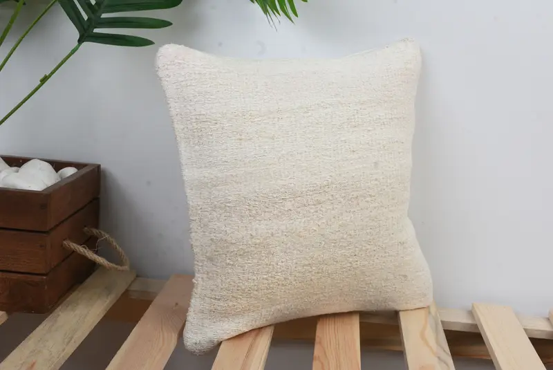 Turkish Kilim Pillow, Outdoor Patio Cushion Case, Throw Kilim Pillow, Pillow for Couch, 12x12 White Cushion Case, Pillow Case, Cotton Pillow Case - 4