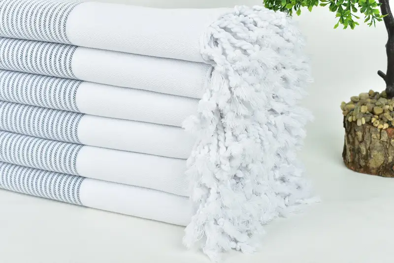 Custom Bath Towel, 70x36 Cotton Striped Towel, Custom Gift, Wedding Gift, Wedding Favors, Florida Bachelorette Party Favors, Handmade Gift - 3