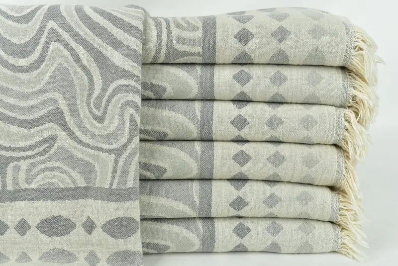Spa Gift Towel, Turkish towel, 70x40 Cotton Geometric Towel, Wedding Hand Made Gift, Holiday Towel, Turkish hand towel, Lightweight towel, Spa Gift - 2
