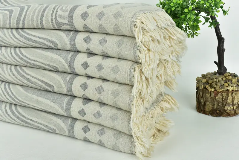 Spa Gift Towel, Turkish towel, 70x40 Cotton Geometric Towel, Wedding Hand Made Gift, Holiday Towel, Turkish hand towel, Lightweight towel, Spa Gift - 4