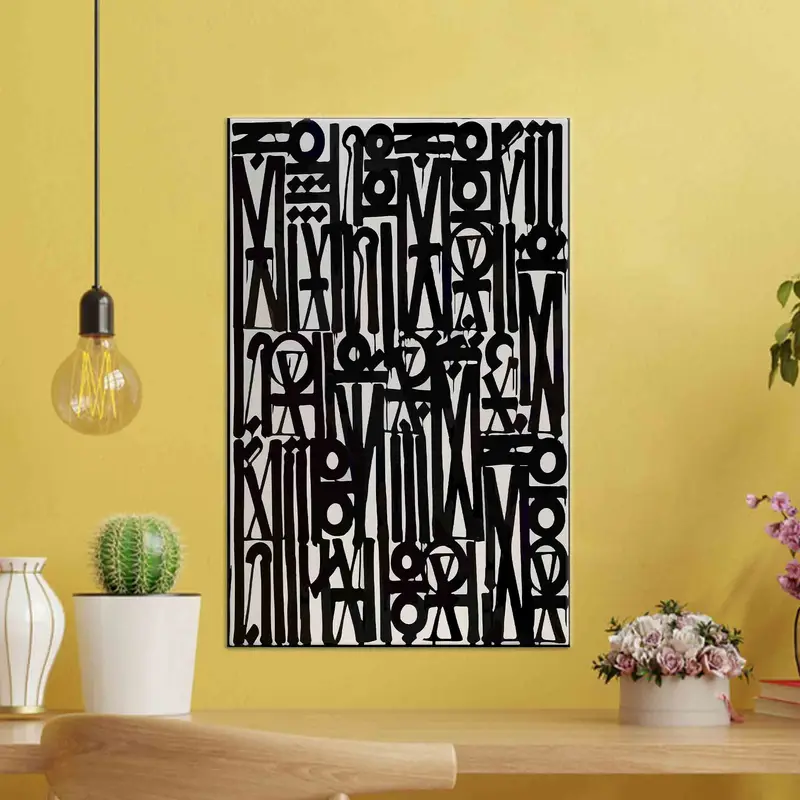 Retna Songs of Illumination Scripts, Retna Wall Art, American Graffiti Print, Black And White Wall Art, American Wall Decor, Trendy Wall Art - 2