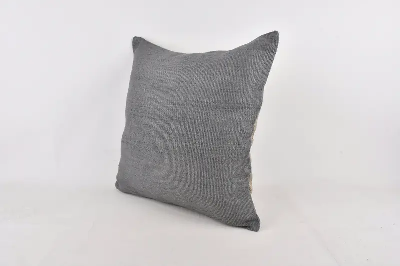 Outdoor Bolster Pillow Case, Turkish Pillow, Throw Kilim Pillow, 24x24 Brown Pillow Cover, Pillow, Pillow for Couch, Ethnic Throw Cushion Case - 3