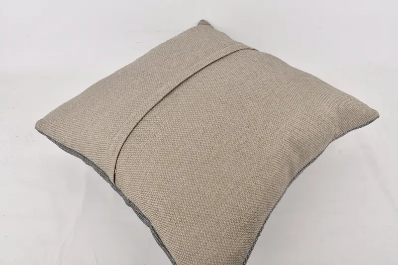 Outdoor Bolster Pillow Case, Turkish Pillow, Throw Kilim Pillow, 24x24 Brown Pillow Cover, Pillow, Pillow for Couch, Ethnic Throw Cushion Case - 7
