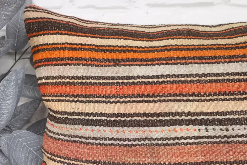 Pastel Pillow, 20x28 Orange Pillow Sham, Turkish Kilim Pillow, Turkish Pillow, Ikat Cushion Case, Boho Pillow Sham Cover, Cushion Cover - 2