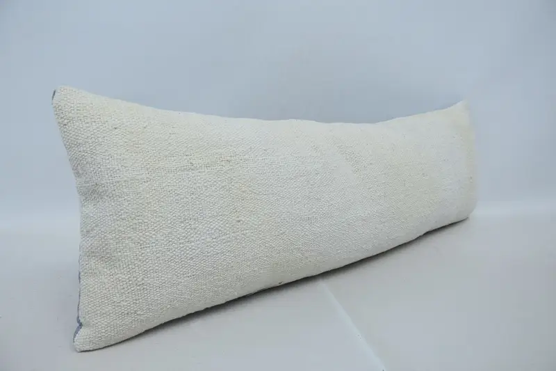 Hippie Throw Pillow Sham, Pillow Sham, Kilim Pillow, Kilim Cushion Sham, 12x36 Beige Cushion, Turkish Kilim Pillow, Decorative Bolster Cushion Case - 3