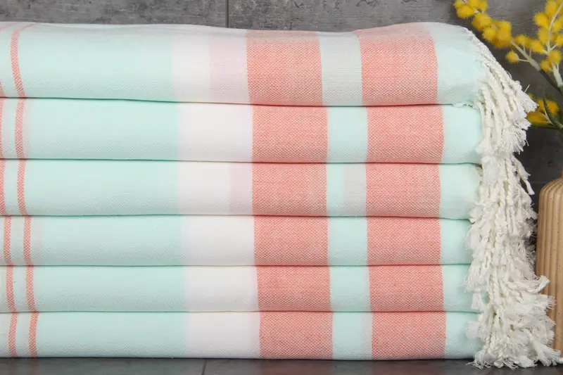 Bridal Shower Gift, Bridesmaid Gift, 70x40 Cotton Striped Towel, Beach Towel Monogram, Monogram Turkish Towel, Gym Towel, Personalized Gift For Her - 1