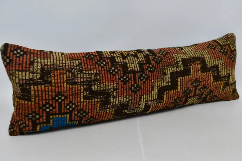 16x48 Red Pillow Cover, Interior Designer Pillow, Car Pillow Case, Pastel Cushion Case, Boho Pillow, Kilim Pillow, Cushion Cover - 3