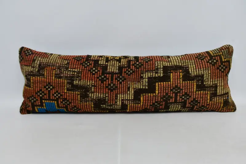16x48 Red Pillow Cover, Interior Designer Pillow, Car Pillow Case, Pastel Cushion Case, Boho Pillow, Kilim Pillow, Cushion Cover - 1