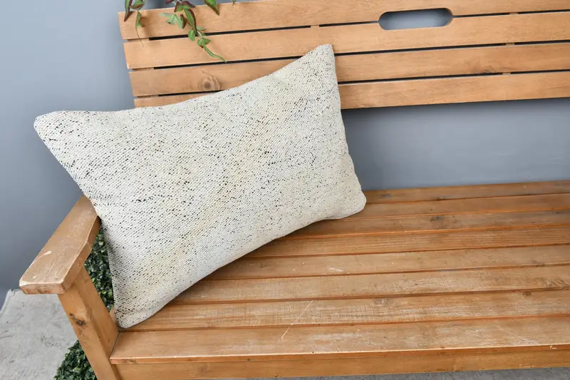 16x24 Beige Cushion Cover, Oriental Pillow Cover, Cushion Cover, Antique Pillows, Boho Pillow Sham Cover, Handmade Kilim Cushion - 1
