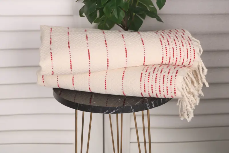 Boyfriend Christmas Gift, Turkish Towel Hand Towel, Summer Gift, 36x18 Cotton Striped Design Towel, Custom Hand Towel, Personalized Kitchen Towel - 3