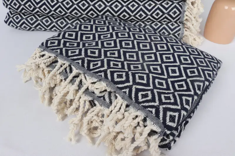70x40 Cotton Diamond Towel, Wedding Towel, Custom Wedding Gift From Bridesmaid, Personalized Gift, Gift For Boyfriend, Cotton towel, Luxury towel - 5