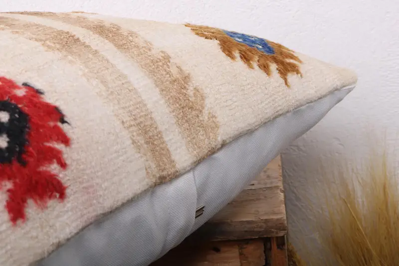 Pillow for Couch, Retro Throw Pillow, 20x20 White Pillow Cover, Kilim Cushion Sham, Pillow Case, Boho Pillow, Sofa Pillow Cover - 6