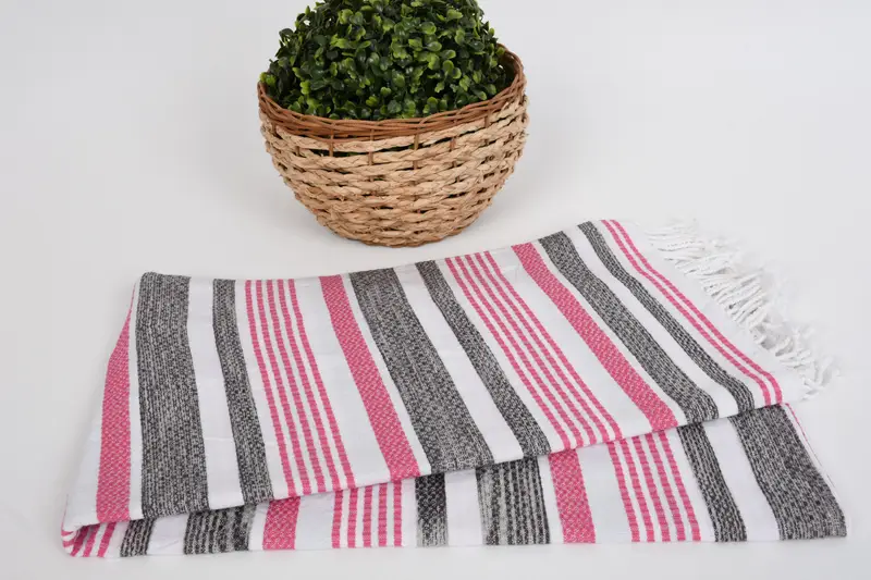 Turkish beach towel, Bachelorette Gifts, Summer Towel, Grandma Gift, Large Beach Towel Personalized, 70x40 Cotton Striped Towel, Large Turkish Towel - 4