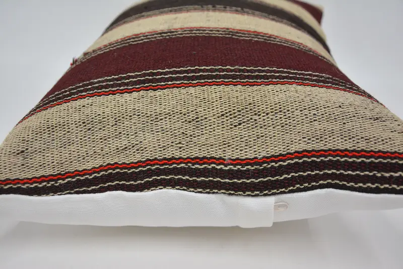 Home Decor Pillow, Vintage Kilim Throw Pillow, Accent Throw Cushion Case, Cushion Case, 16x24 Beige Cushion, Ethnical Kilim Rug Pillow - 5