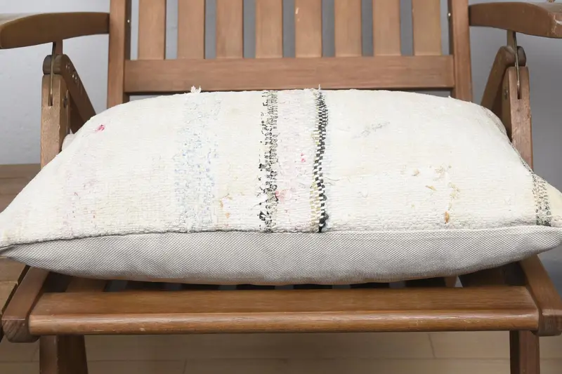 Antique Pillows, Pillow for Couch, 12x20 Beige Pillow, Interior Designer Pillow, Turkish Bench Cushion Cover, Pillow Cover, Toss Cushion - 5