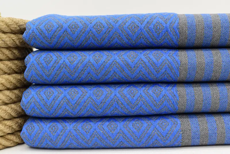 Personalized Wedding Gift For Couple, Gifts For Him, Beach Towel Gift, Gym Towel, Handmade Turkish Towel, 70x40 Cotton Diamond Towel, Turkish towel - 7