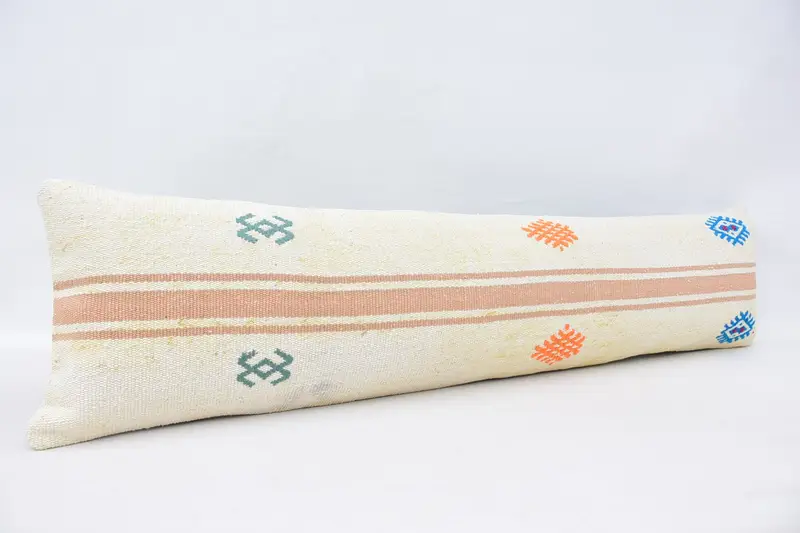 Indoor Pillow, Interior Designer Pillow, Personalized Gift Pillow Cushion Cover, Pillow, Boho Pillow, Antique Pillows, 12x48 White Pillow Cover - 3