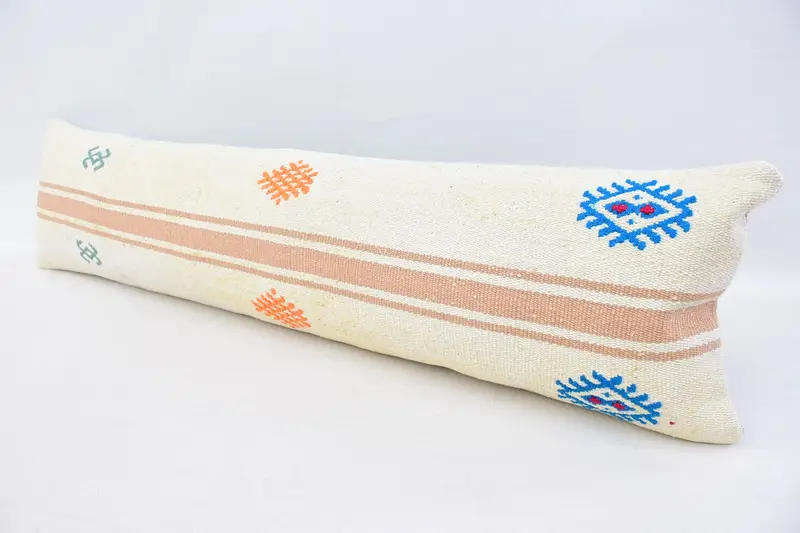 Indoor Pillow, Interior Designer Pillow, Personalized Gift Pillow Cushion Cover, Pillow, Boho Pillow, Antique Pillows, 12x48 White Pillow Cover - 5
