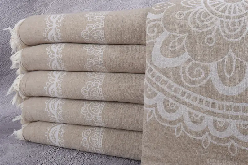 88x80 Cotton Ethnic Design Towel, Throw Blanket for Bed, Woven Throw Blanket, Customized Turkish Blanket, Wedding Favors, Boho Throw Blankets - 1